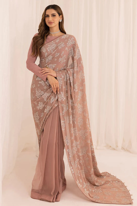 JAZMIN | LUXURY FORMAL SAREE | EMBROIDERED CHIFFON UC-3017