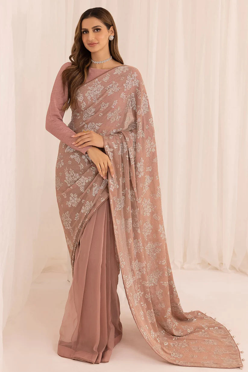 JAZMIN | LUXURY FORMAL SAREE | EMBROIDERED CHIFFON UC-3017