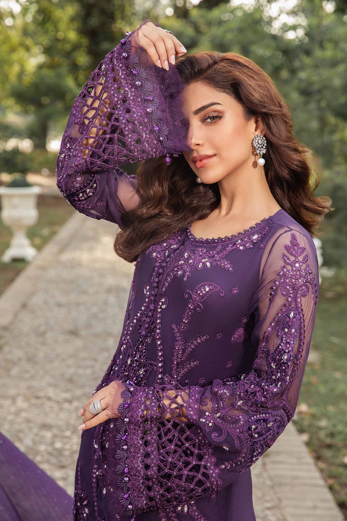 Embroidered Chiffon Suit | MPC-24-102