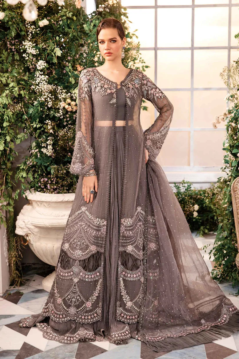 MARIA B SAREE | WEDDING EDITION '24 | 3 Piece Embroidered Organza Dress| BD-2902