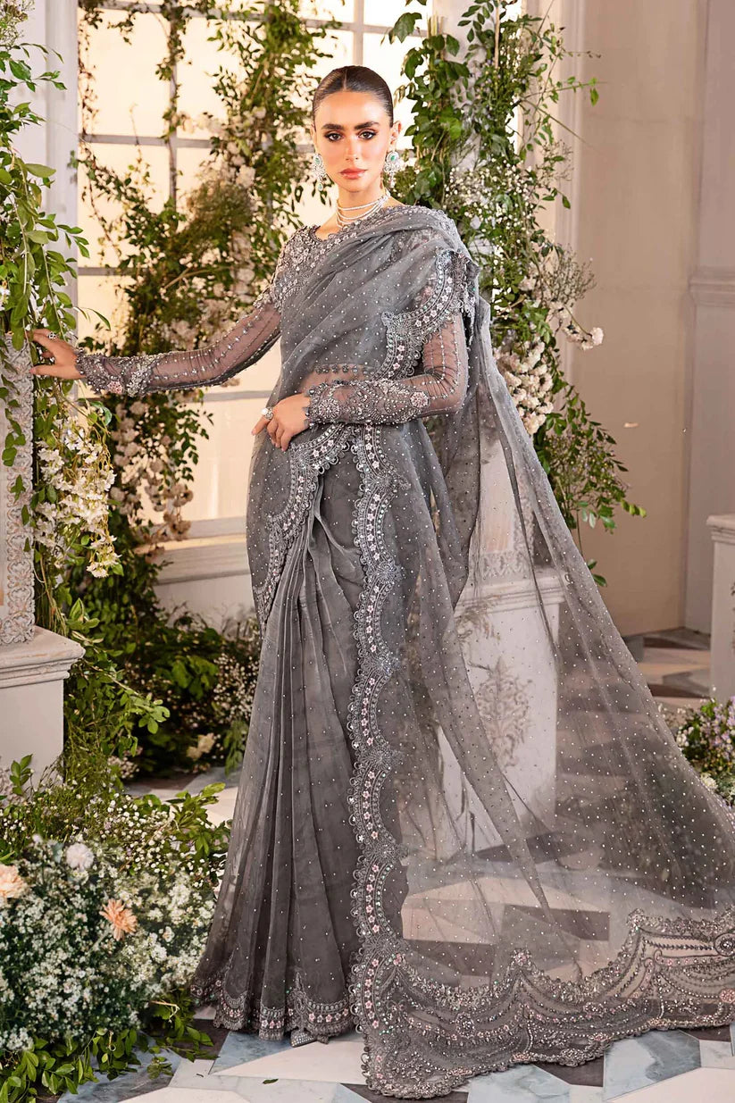 MARIA B SAREE | WEDDING EDITION '24 | 3 Piece Embroidered Organza Dress| BD-2902