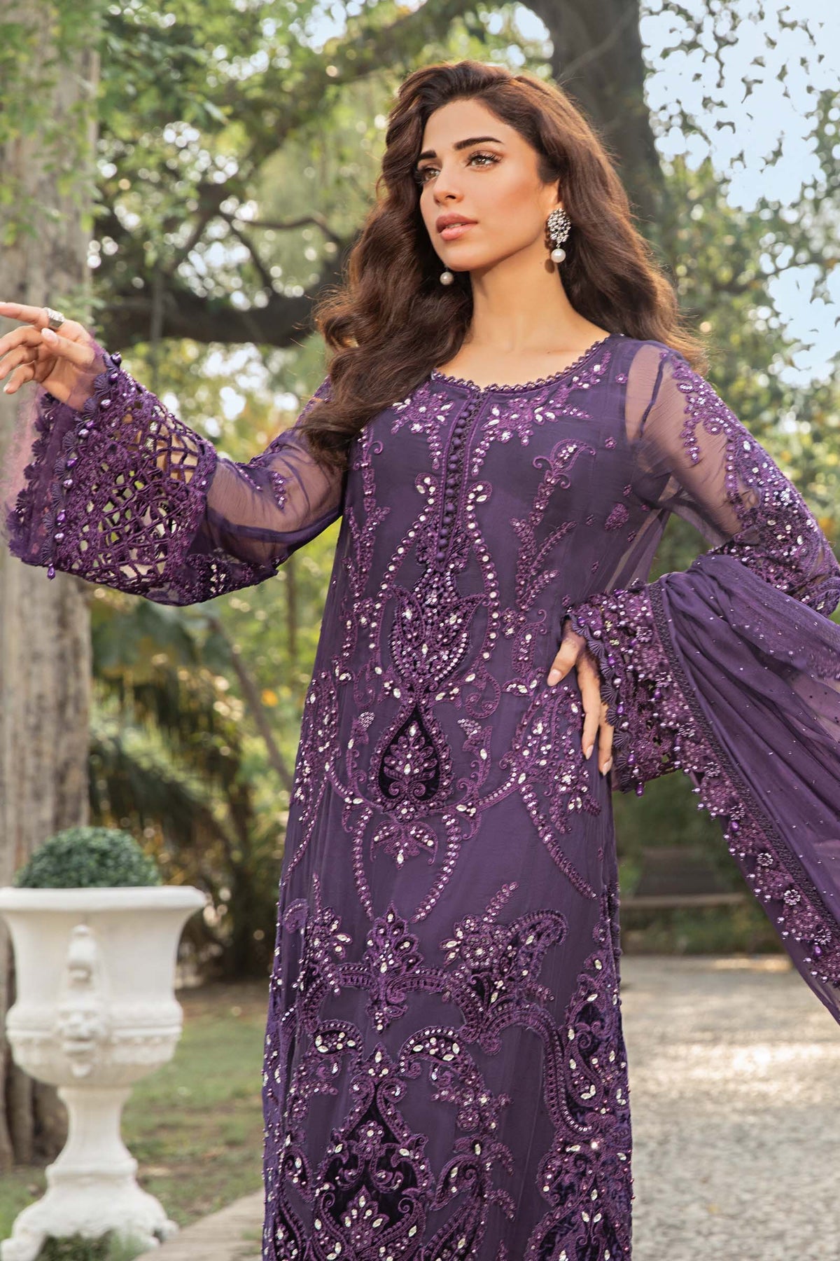 Embroidered Chiffon Suit | MPC-24-102