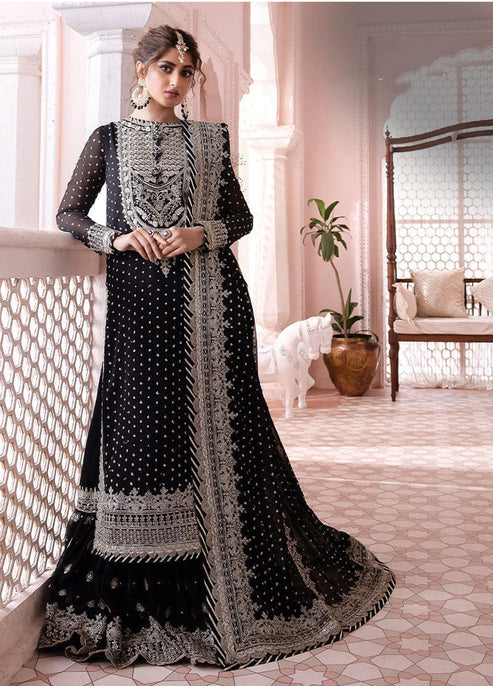 Embroidered Chiffon 3 Piece Unstitched Suit | AJCC-D03-23