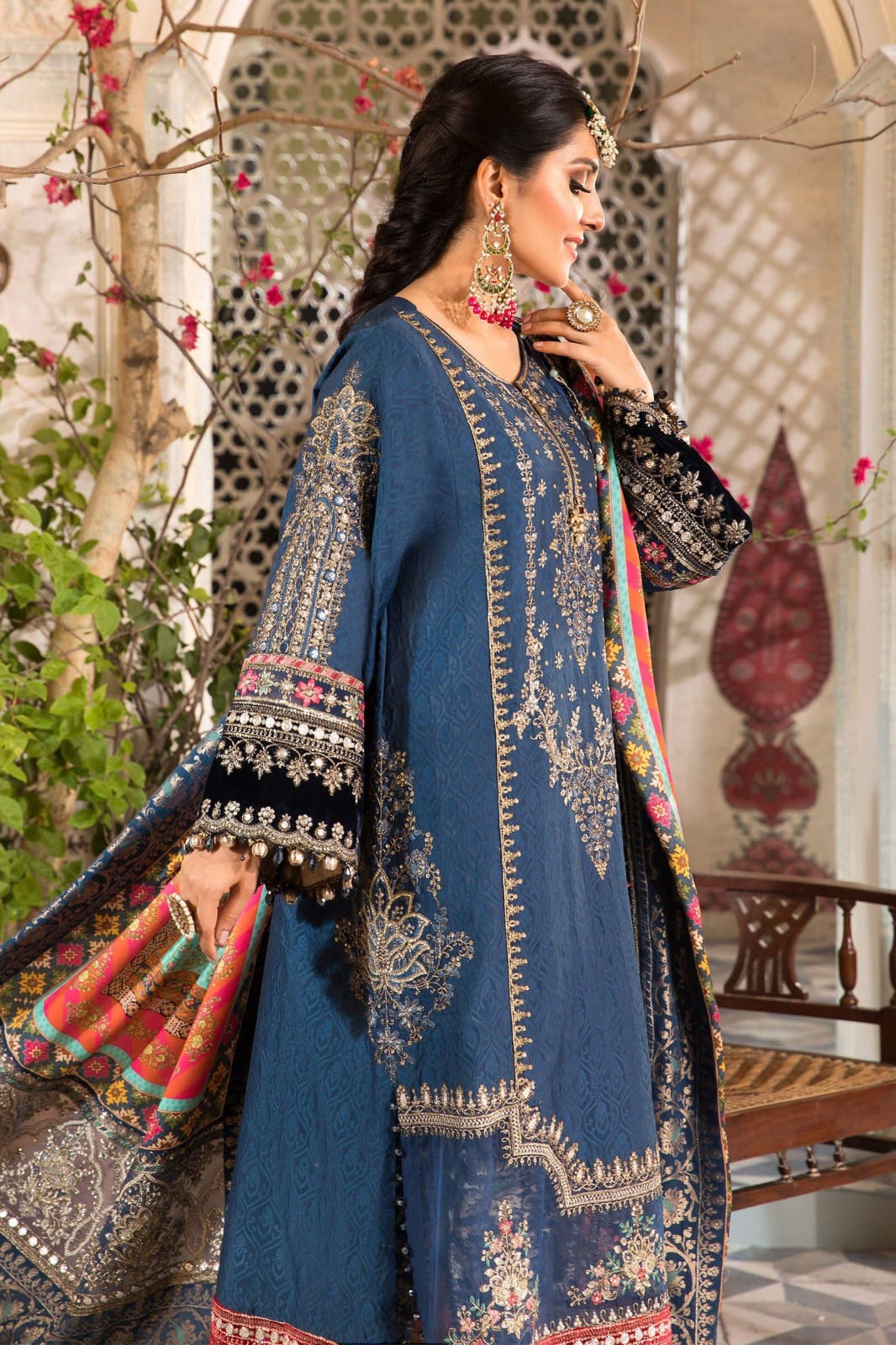 Maria B Blue Exclusive Formal Collection Chiffon Replica